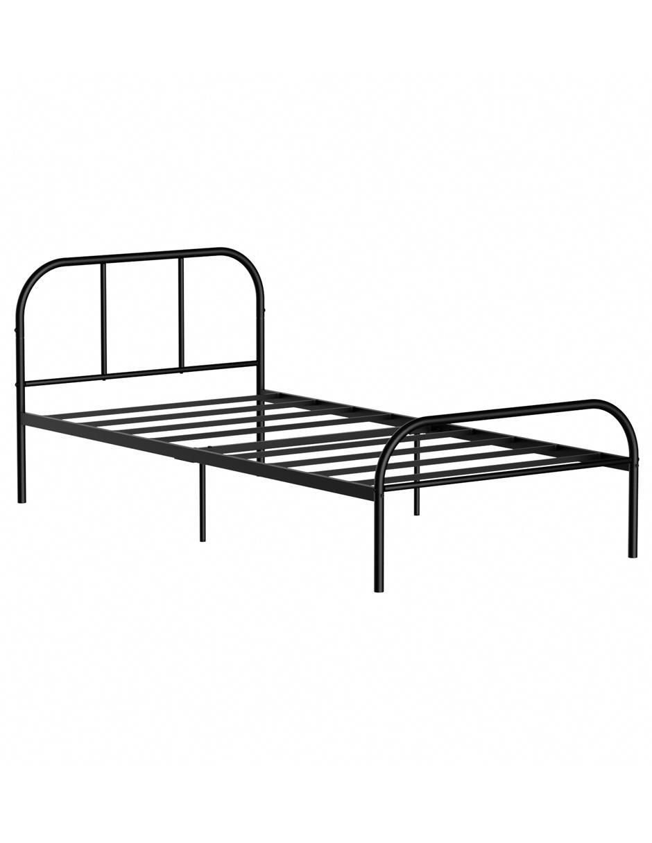Cama Milo Twin Black 2 de metal individual Cama Milo Twin Black 2 de metal individual