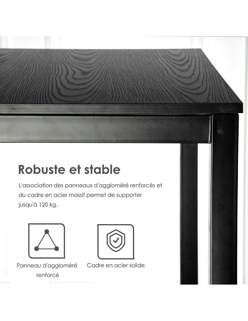 Mesa extensible armable Bari Black Dd
