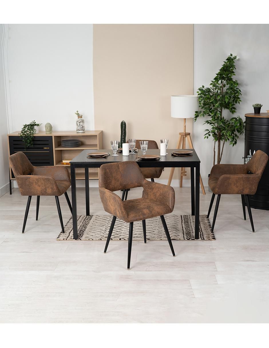 Mesa extensible armable Bari Black Dd 8
