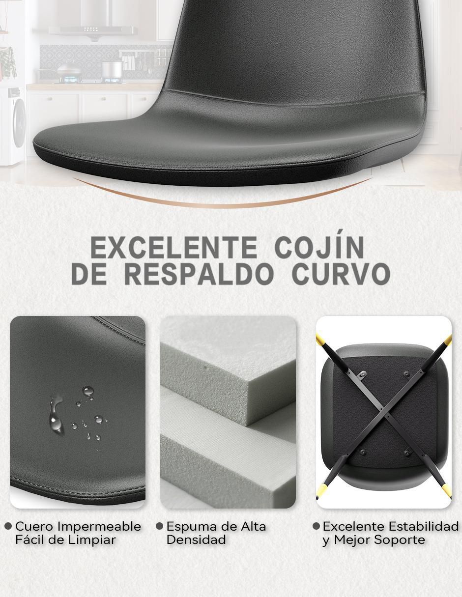 Juego de sillas 4 piezas Charlton Beige Gold 5