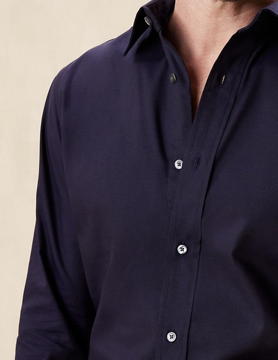 Camisa de vestir de algodón manga larga para hombre
