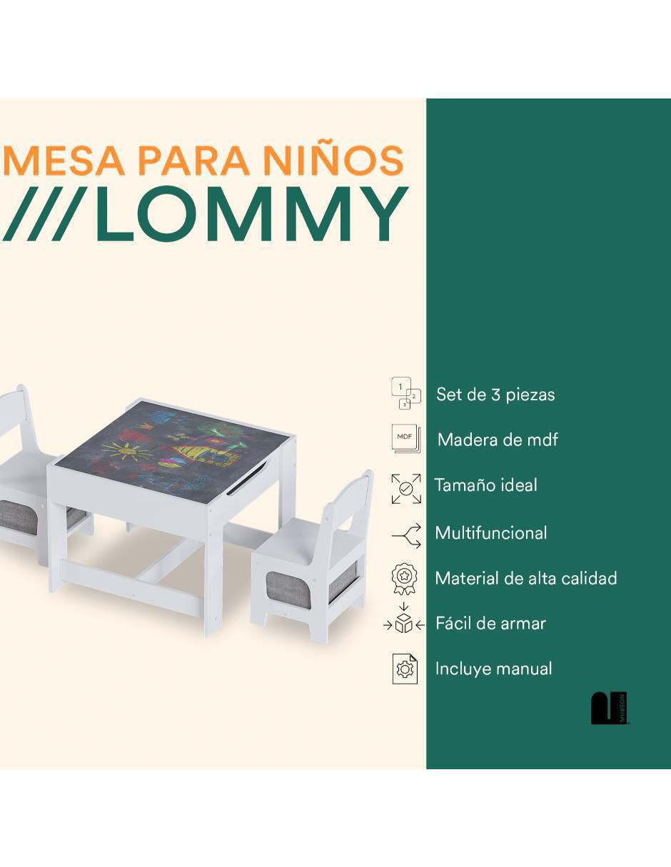 Mesa con silla armable Lommy Mubson