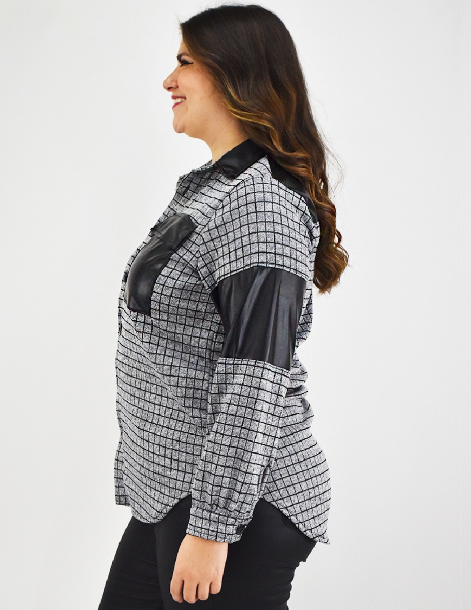 Blusa camisera manga larga para mujer 2
