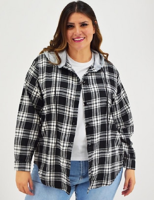 Blusa camisera manga larga para mujer