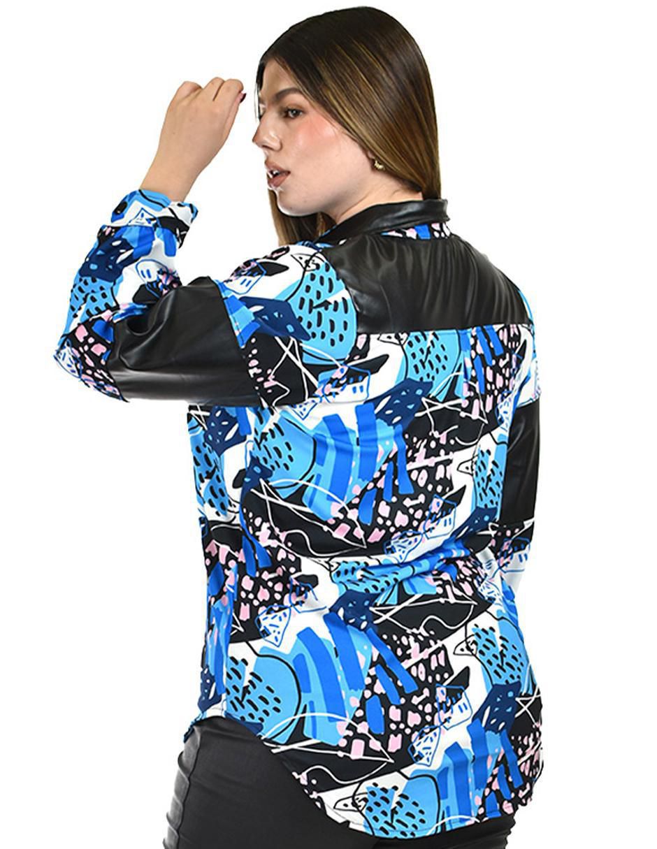 Blusa camisera Roman Fashion manga larga para mujer