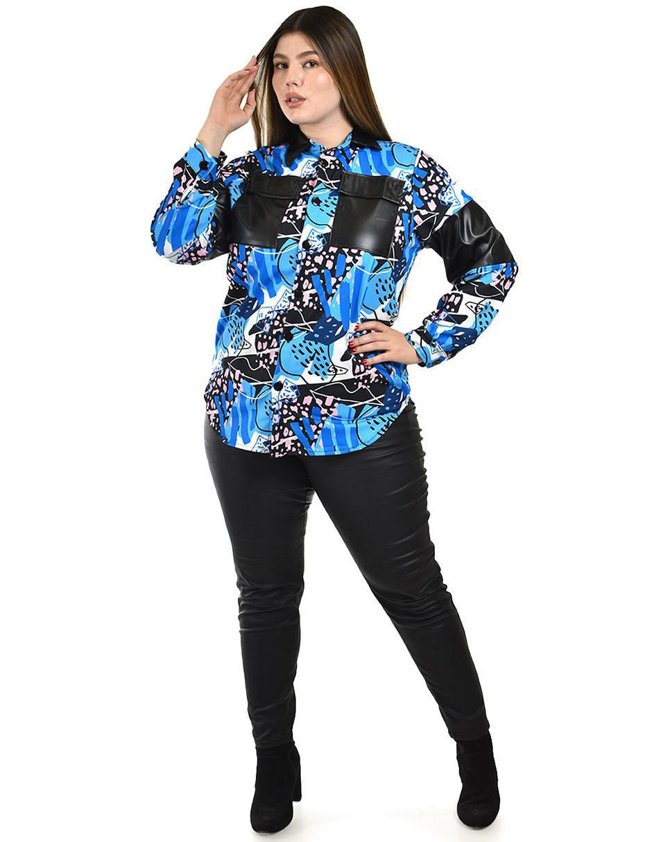Blusa camisera Roman Fashion manga larga para mujer