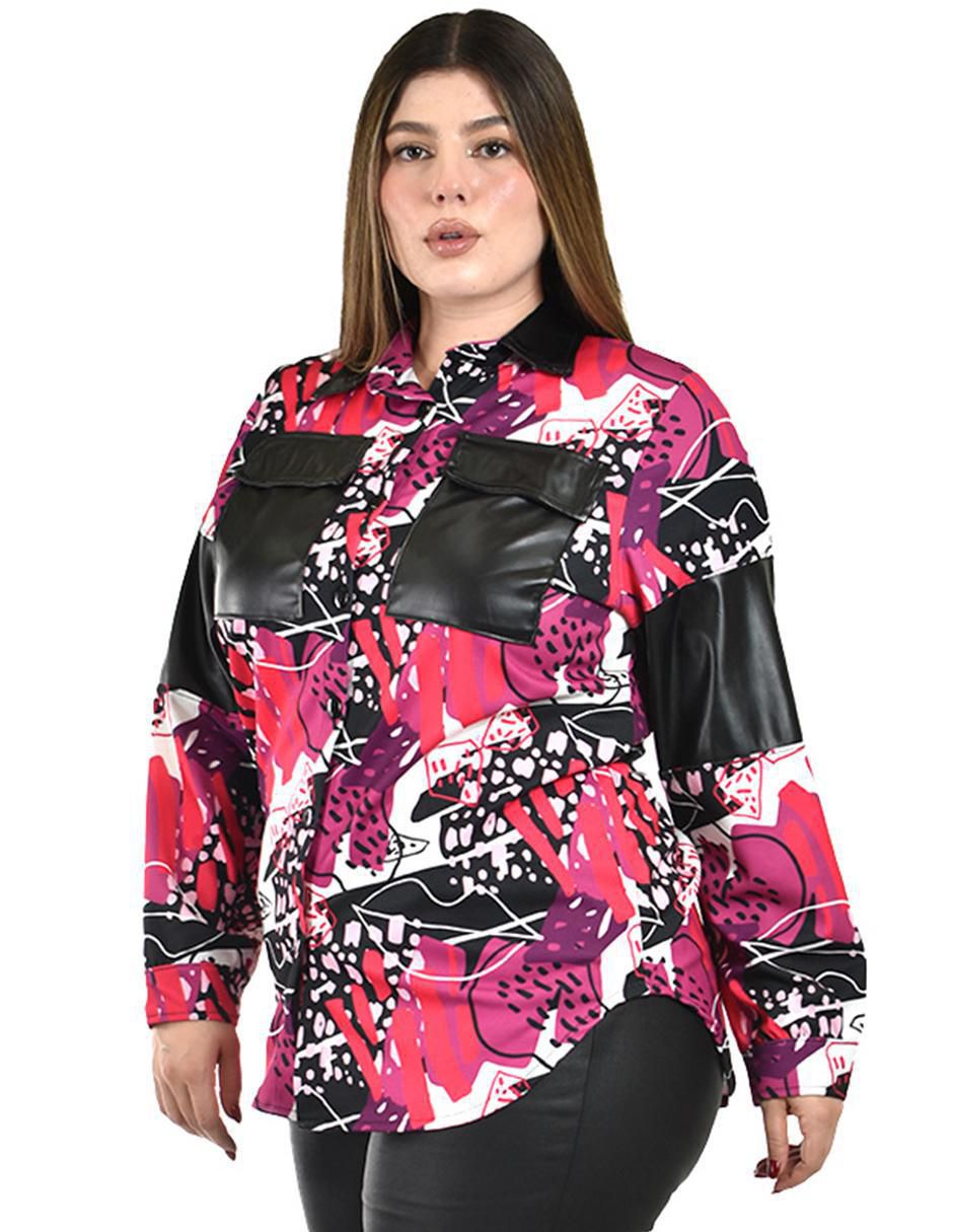 Blusa camisera Roman Fashion manga larga para mujer