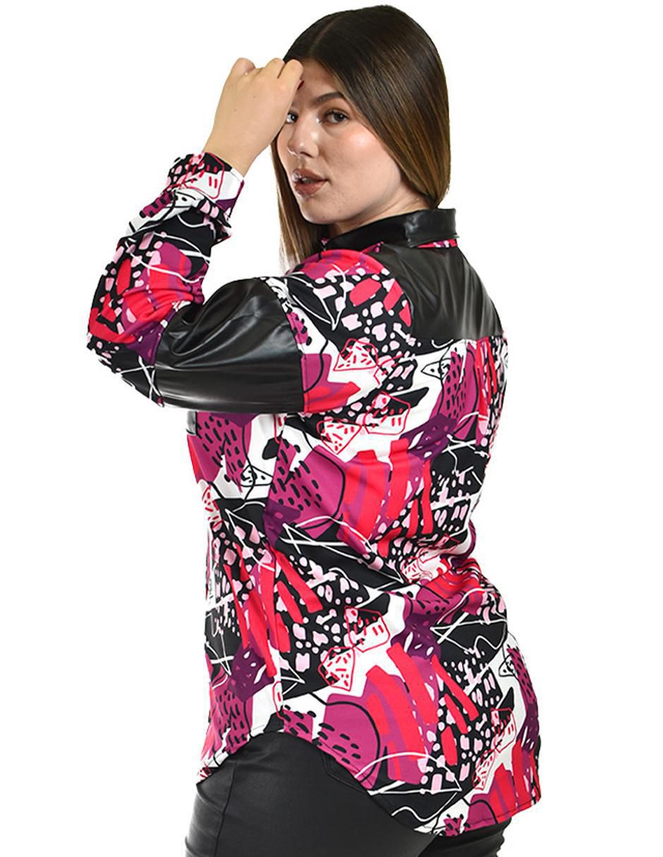 Blusa camisera Roman Fashion manga larga para mujer