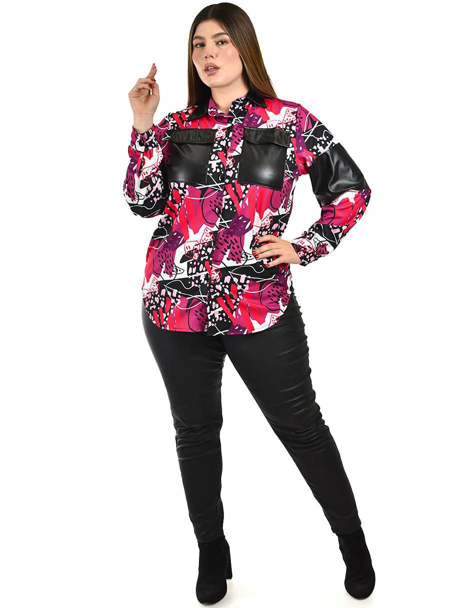 Blusa camisera Roman Fashion manga larga para mujer