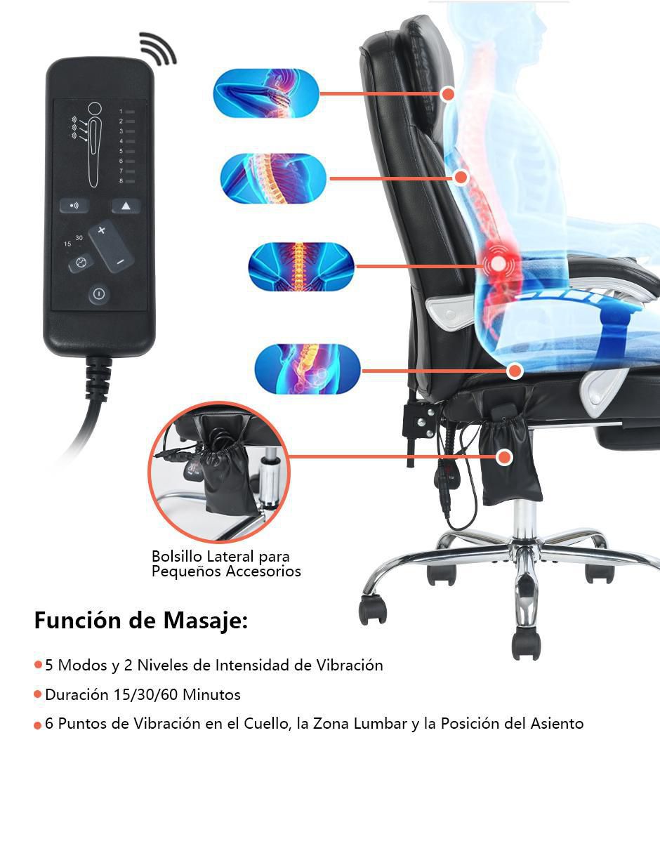 Silla escritorio Eceol Black Furniturer