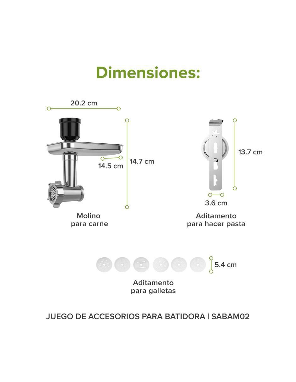 SET BATIDORA SABAM02 AVE, 1.5 L, NEGRO 7