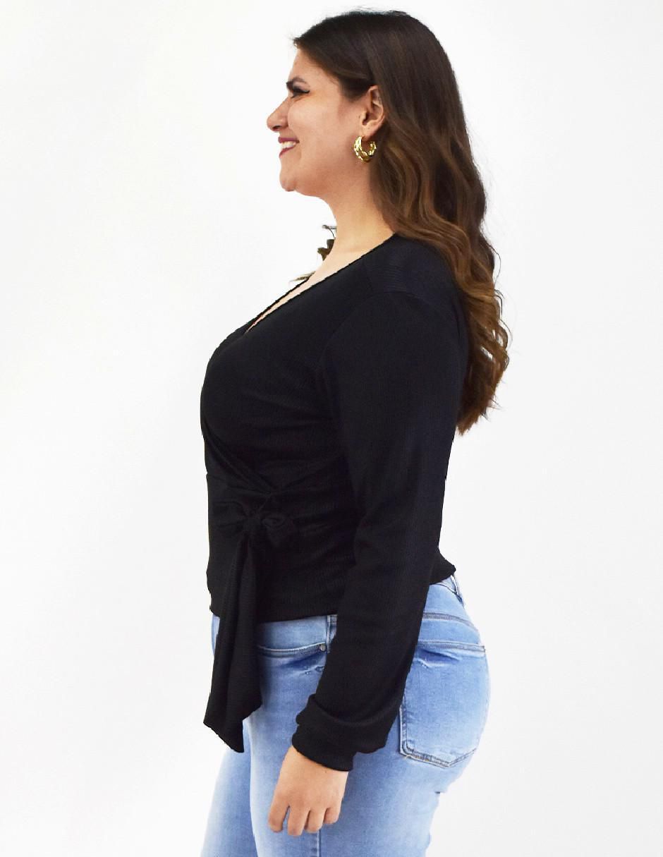 Blusa Roman Fashion manga larga para mujer