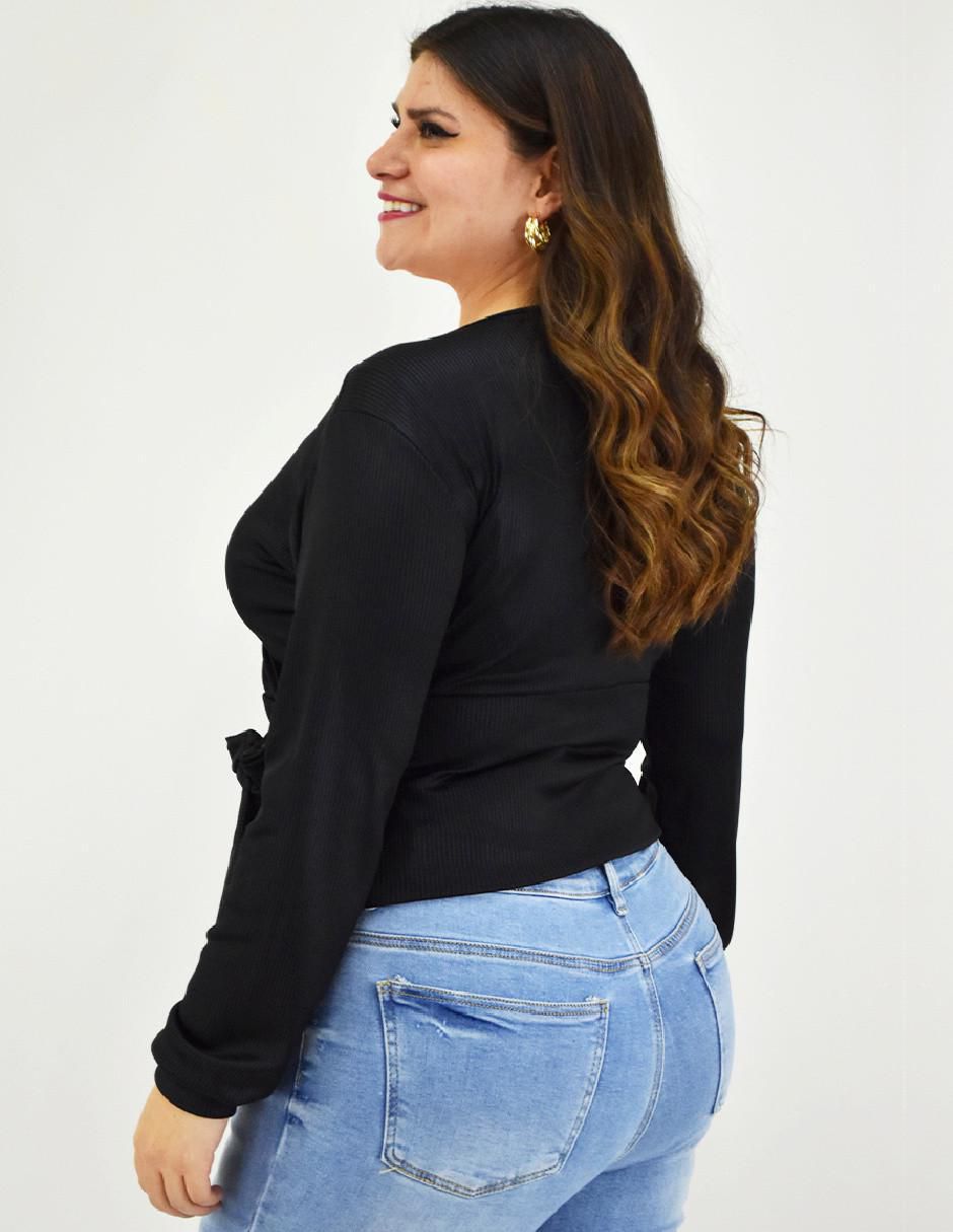 Blusa Roman Fashion manga larga para mujer