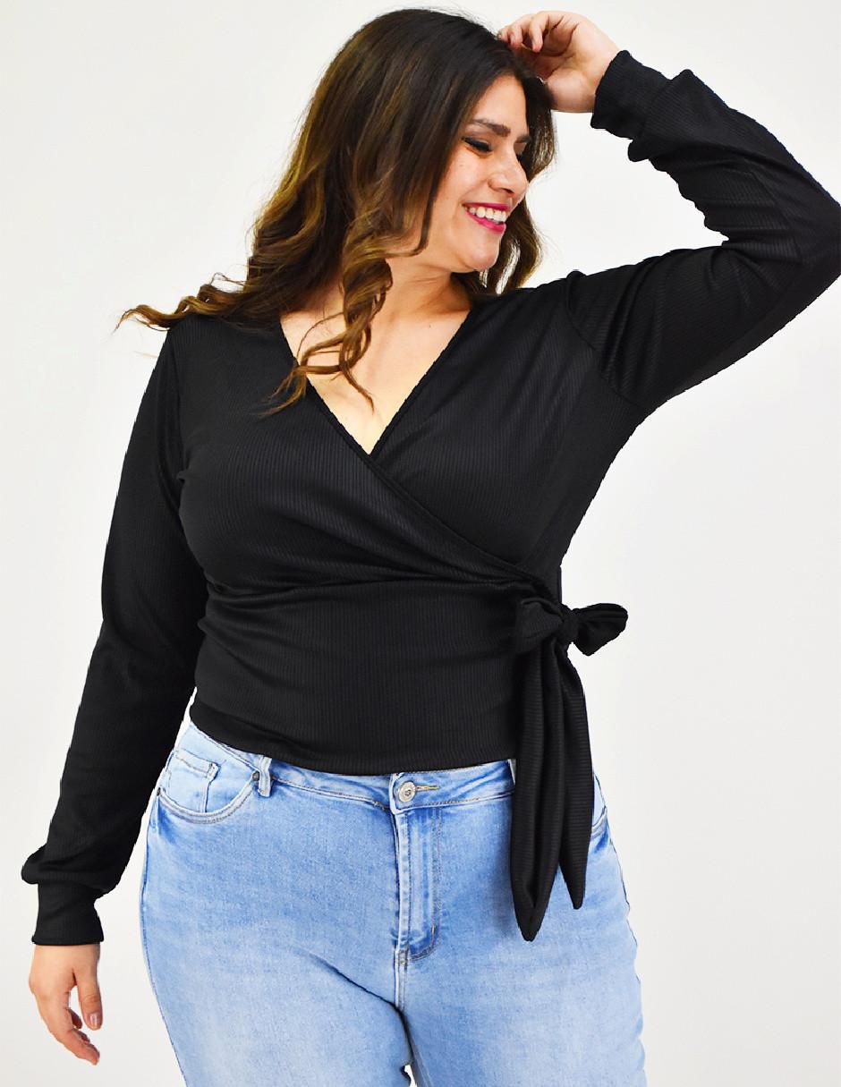 Blusa Roman Fashion manga larga para mujer
