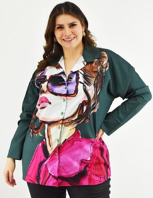 Blusa camisera manga larga para mujer 1