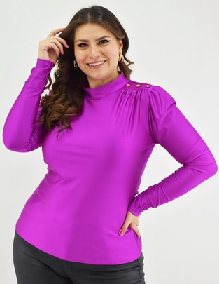 Blusa Roman Fashion manga larga para mujer