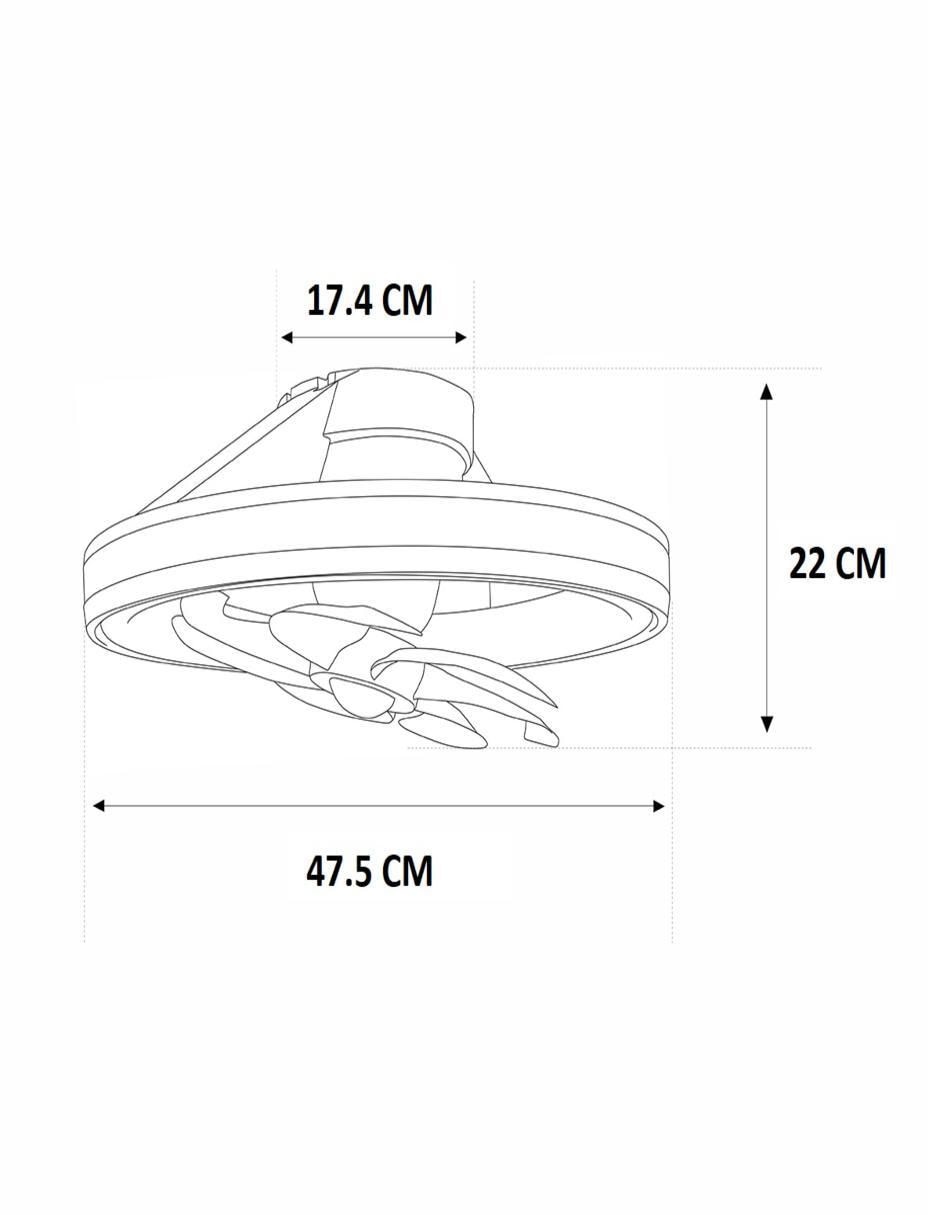 VENTILADOR DE TECHO JLV01-3 JW, BLANCO 4