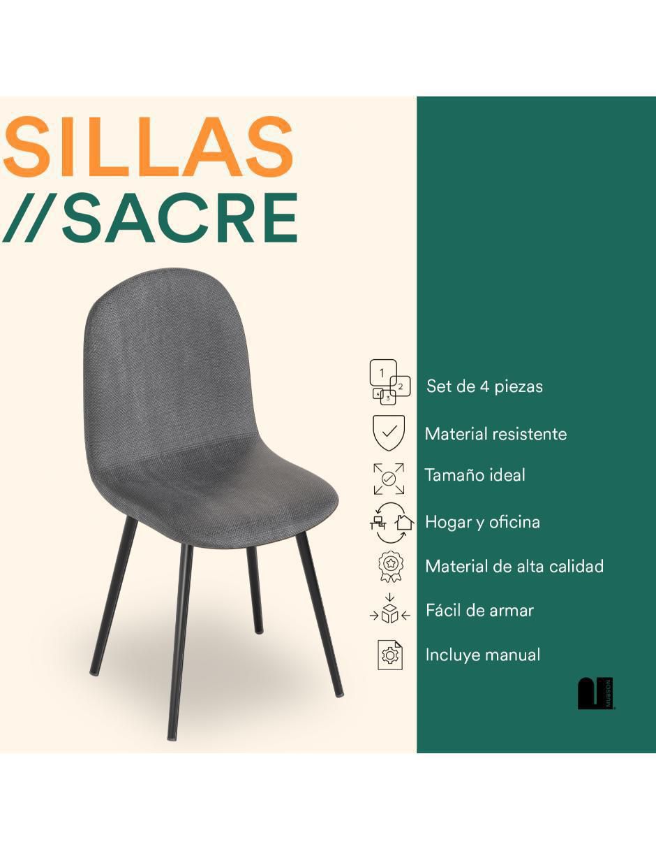 Juego de sillas 4 piezas 5