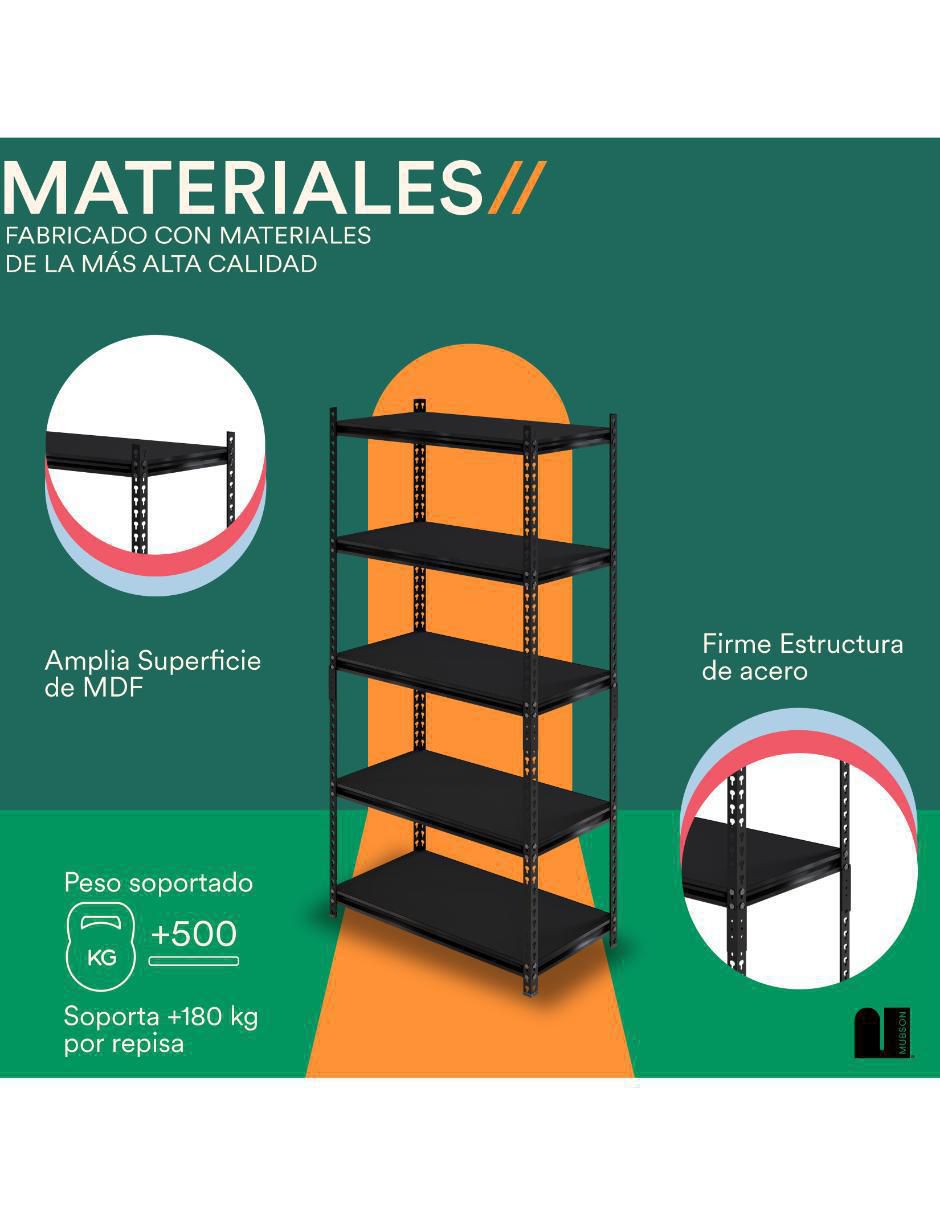Librero armable de MDF 3