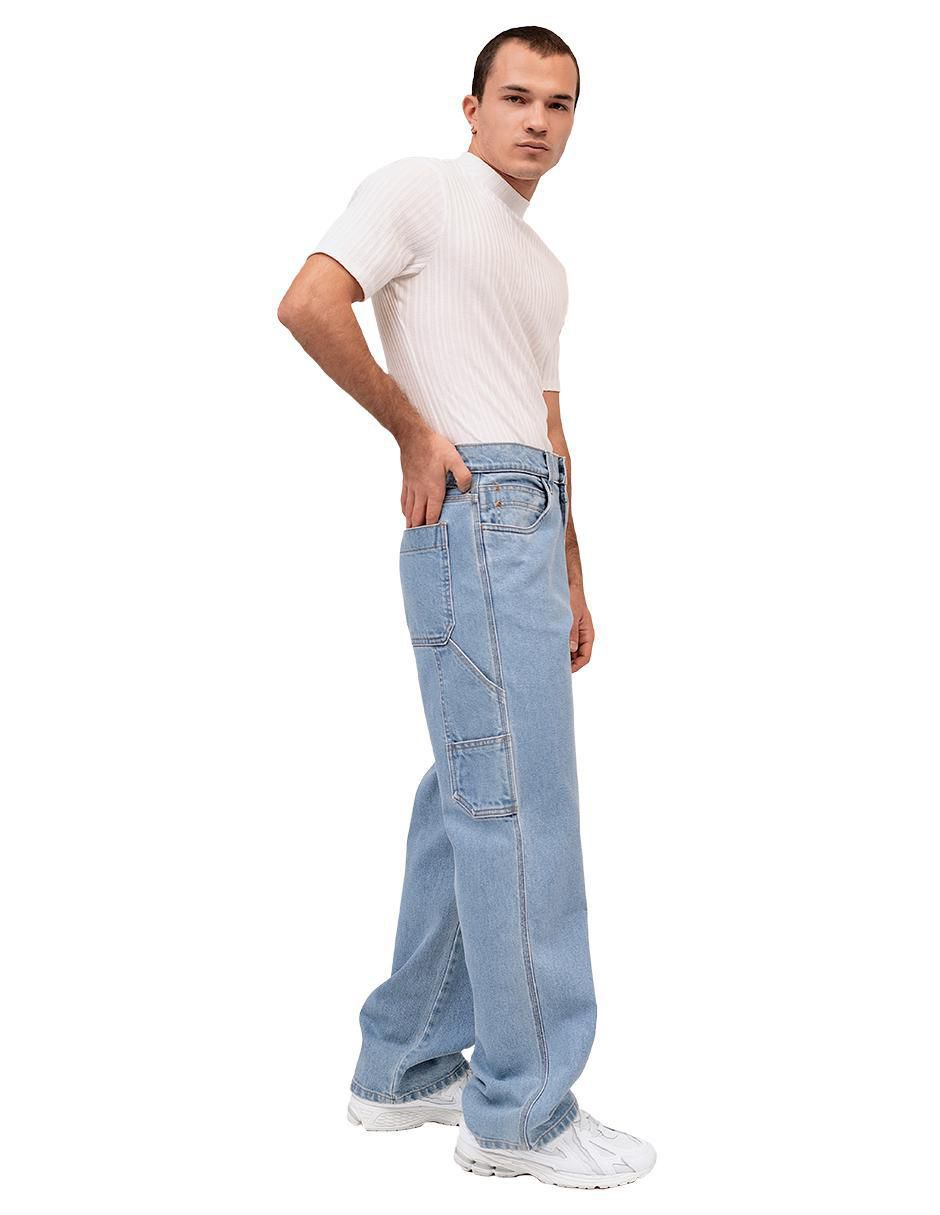 Jeans straight Mchk lavado claro para hombre