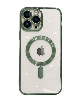 Funda para iPhone Magsafe platinada de plástico Funda para iPhone Magsafe platinada de plástico