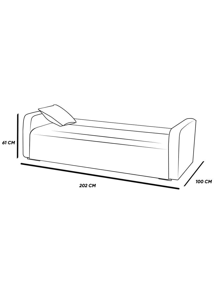 Sofá cama de chenille 9