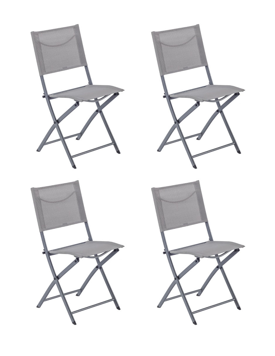 Juego de sillas plegables 4 piezas Juego de sillas plegables 4 piezas