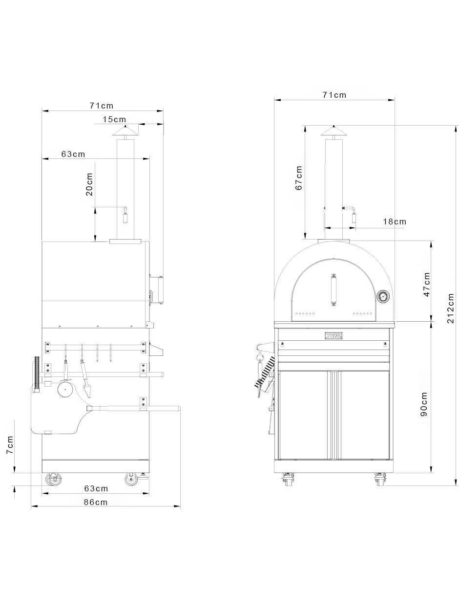 Horno para pizza para uso exterior 6