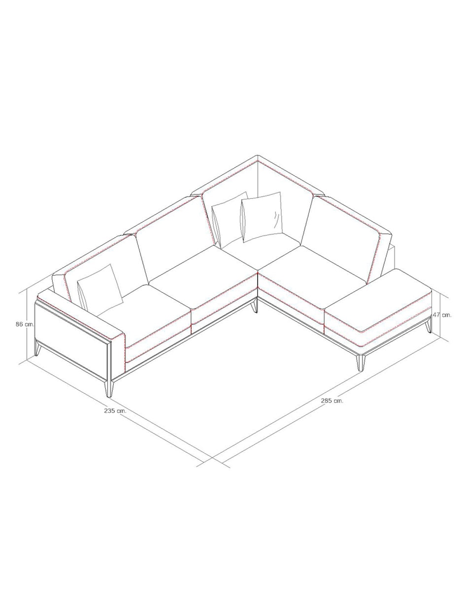 Sala Modular Izquierda De Tela 12