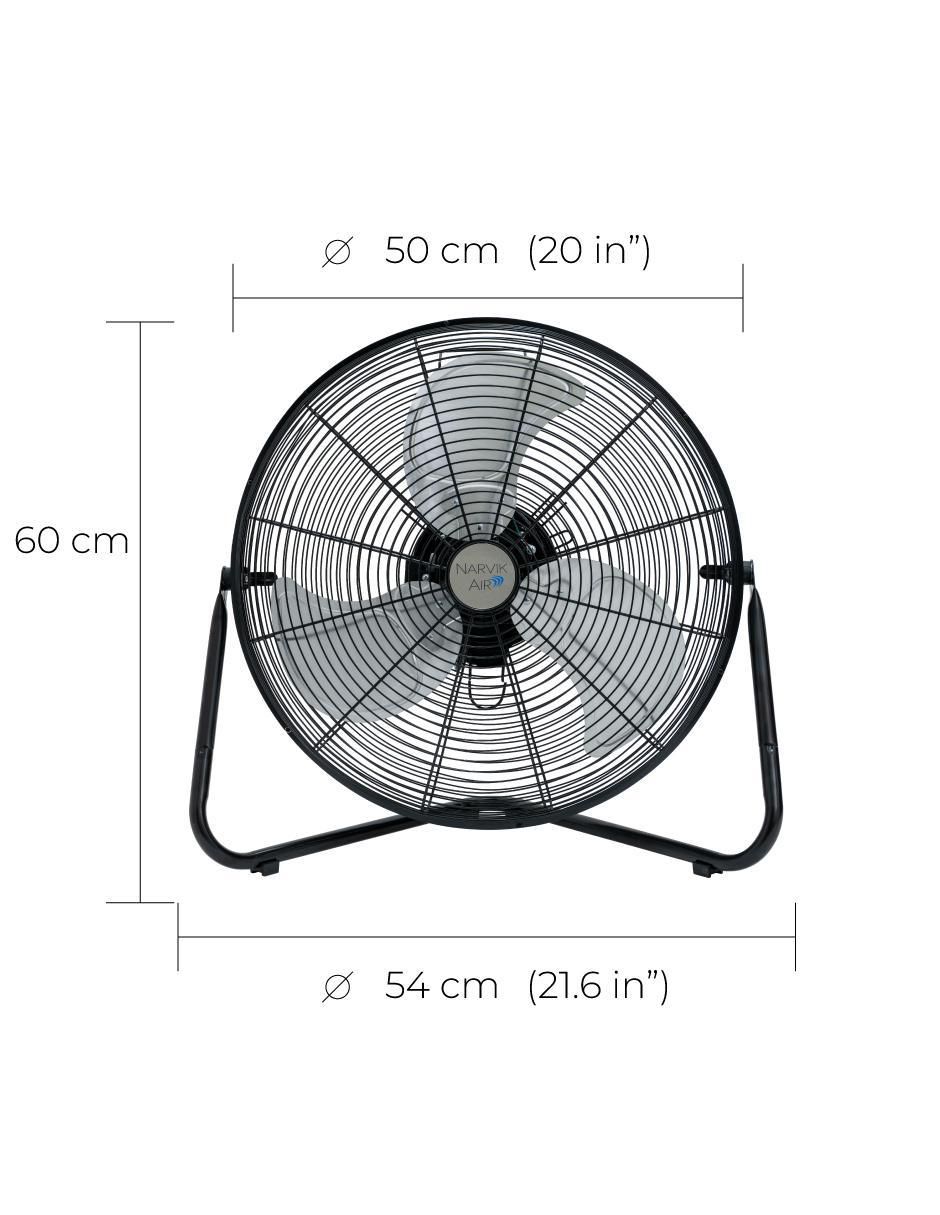 VENTILADOR DE PISO NA-F20 NARVI, NEGRO 8