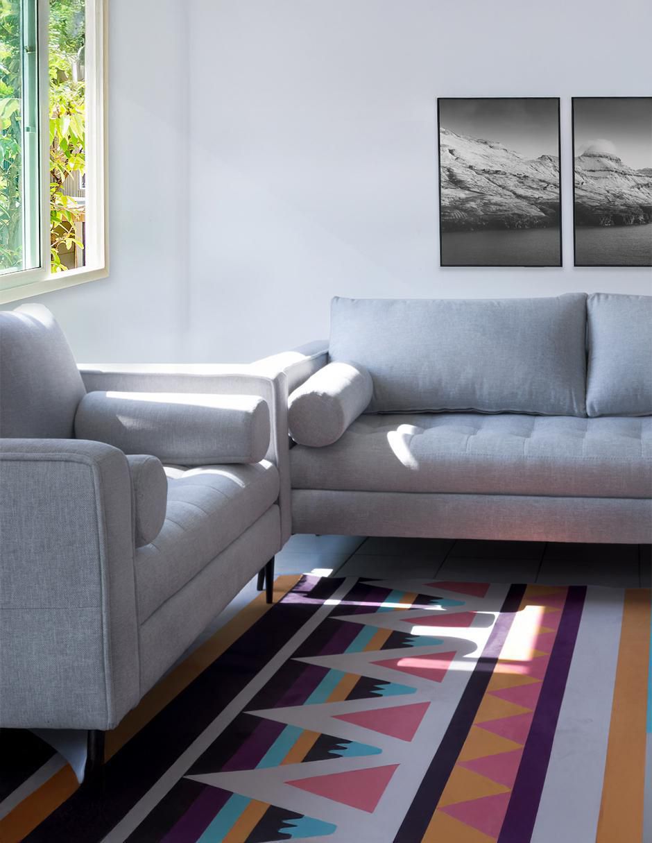 Love seat Berlín de lino 7
