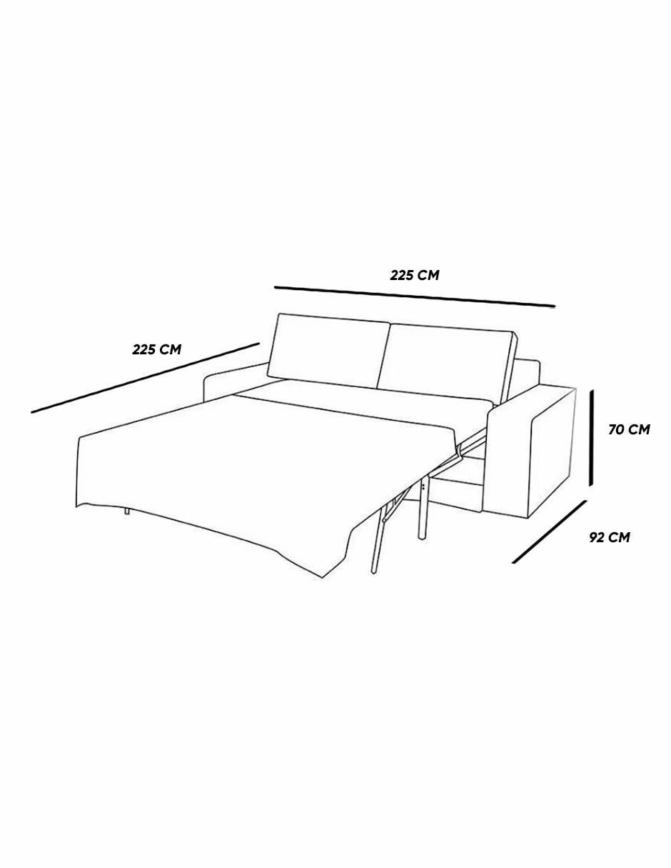 Sofá cama Leonor Queen Memory de Chenille 21