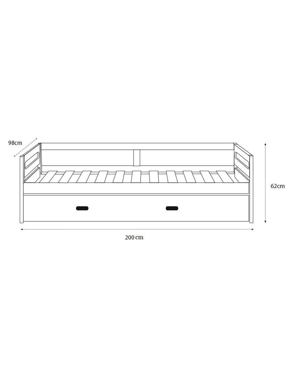 Cama Manhattan de mdf individual 5