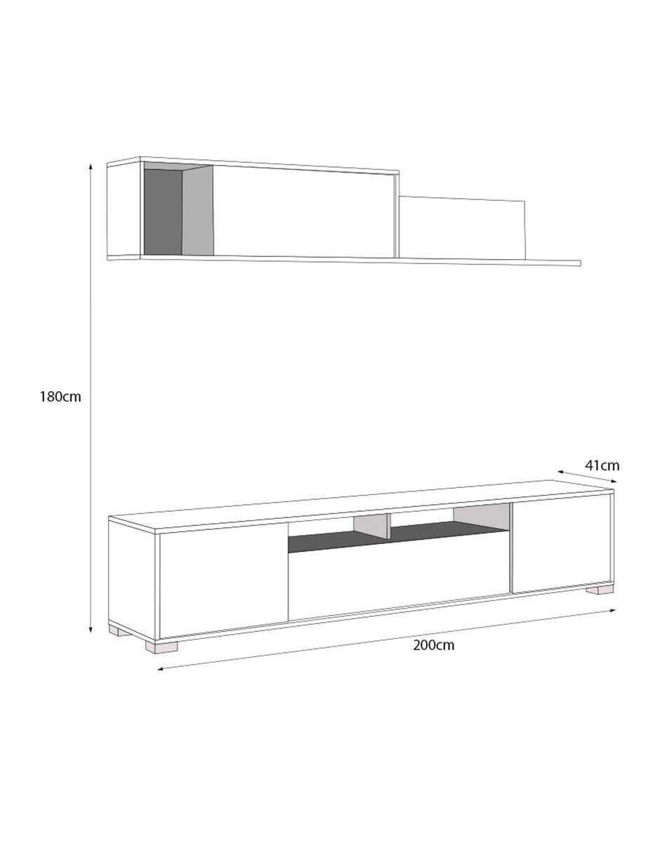 Mueble de TV armable Ken de MDF 5