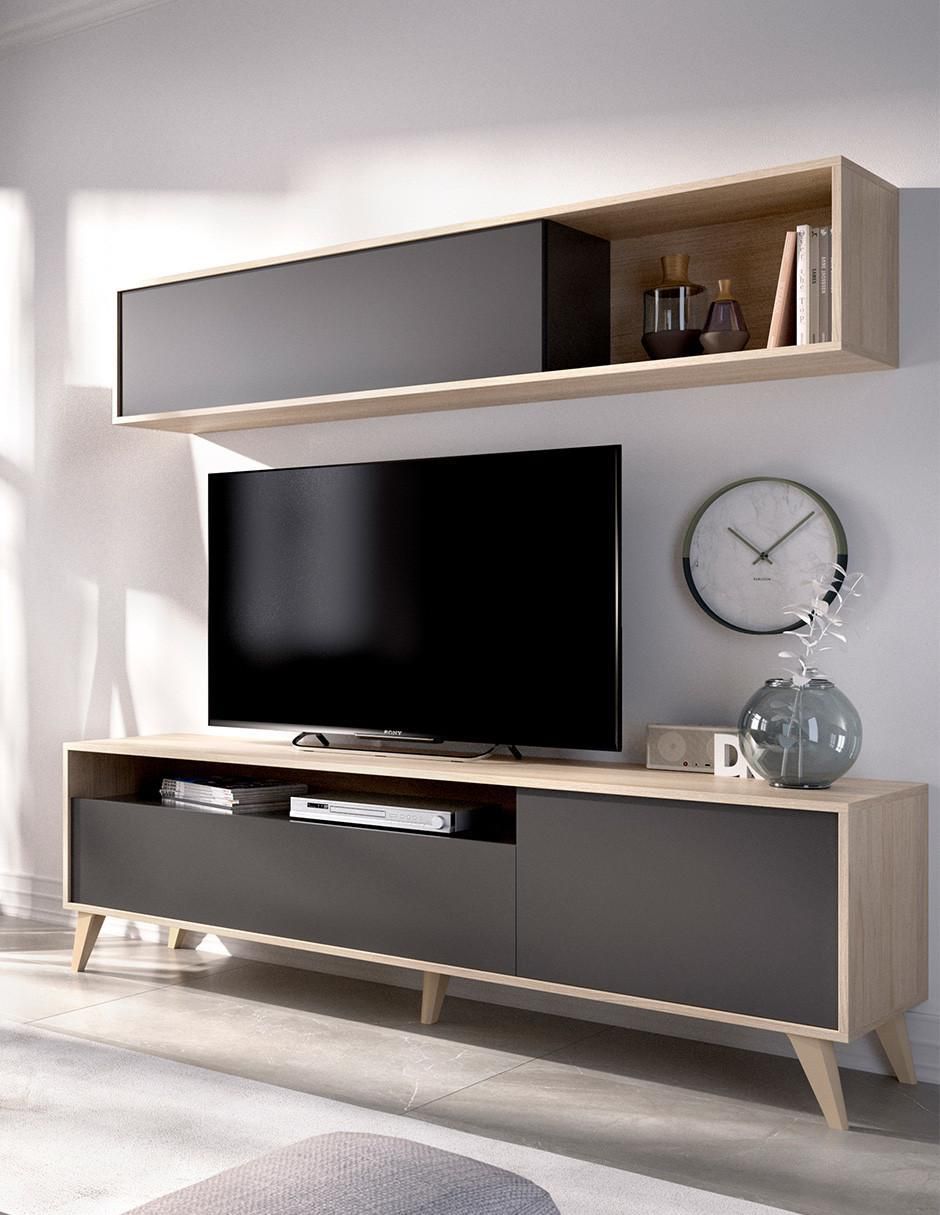 Mueble de TV armable Bonn de MDF 2