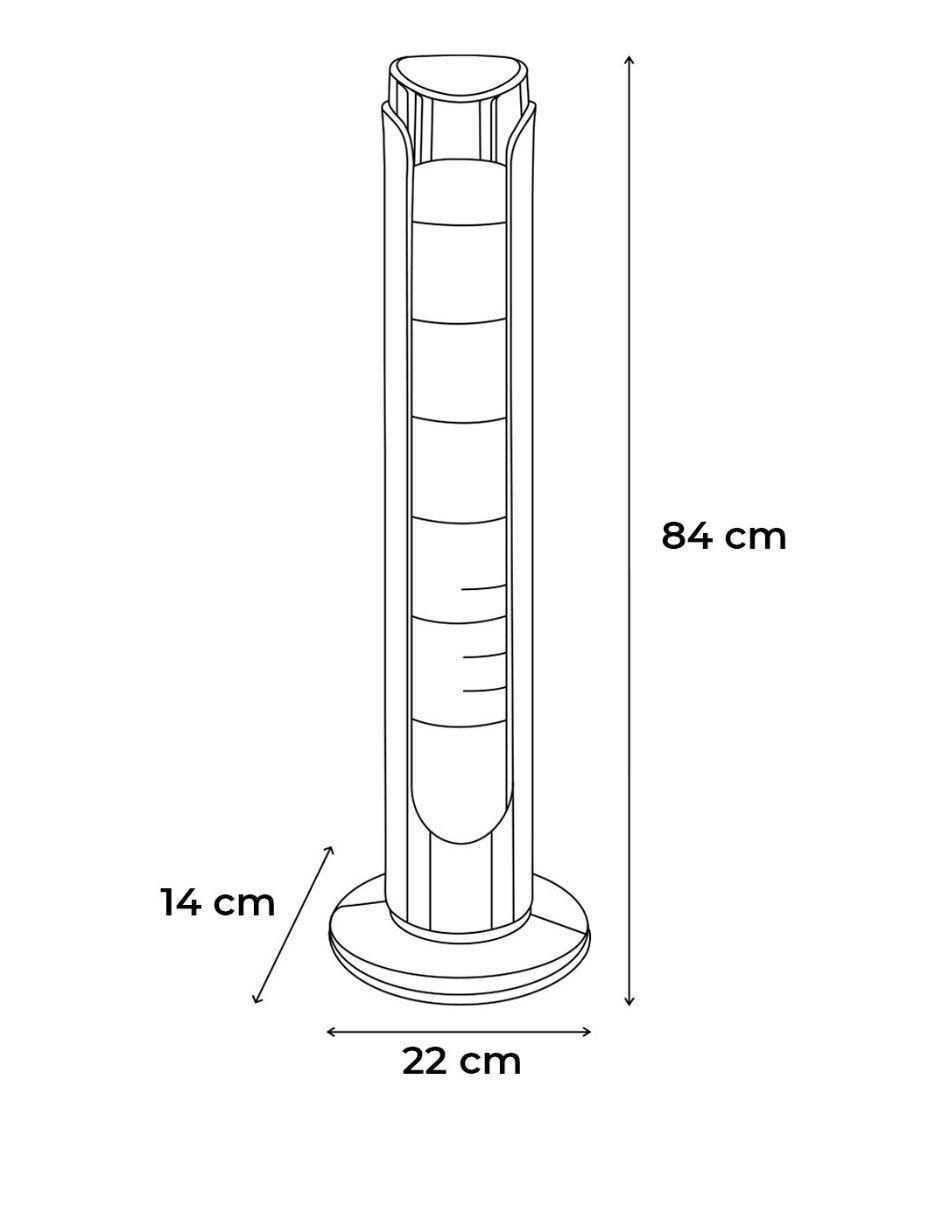 Ventilador de torre con control remoto 3 velocidades 7