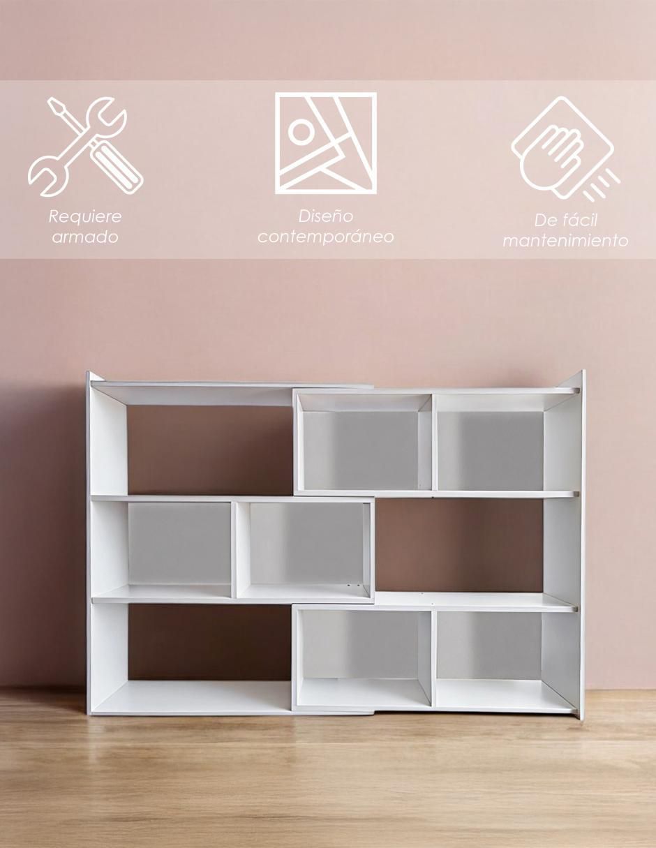 Librero armable Retractil de madera 6