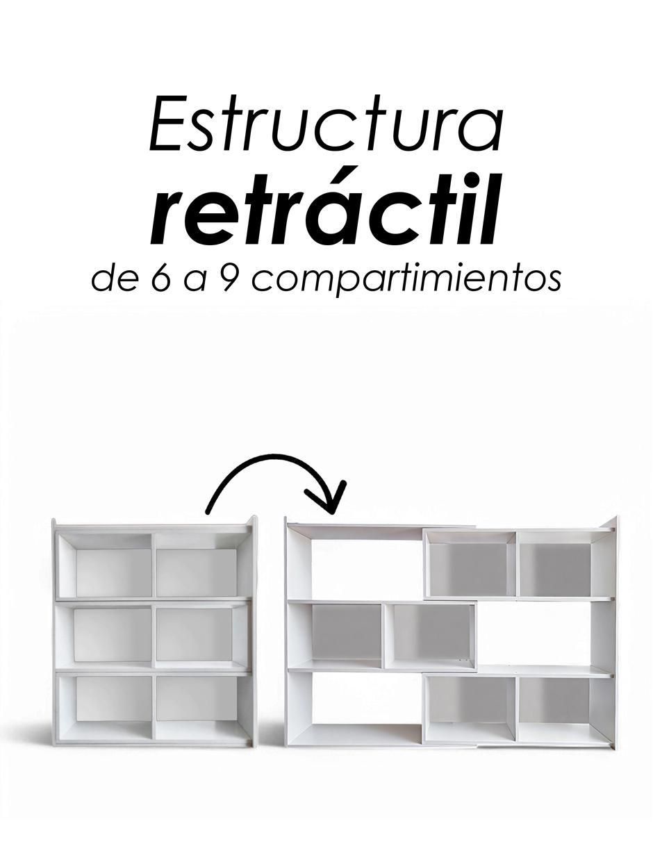Librero armable Retractil de madera 2
