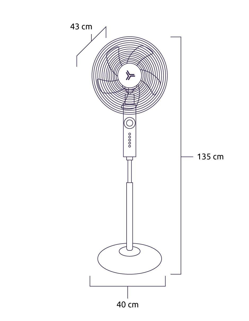 Ventilador de pedestal 4 velocidades 4