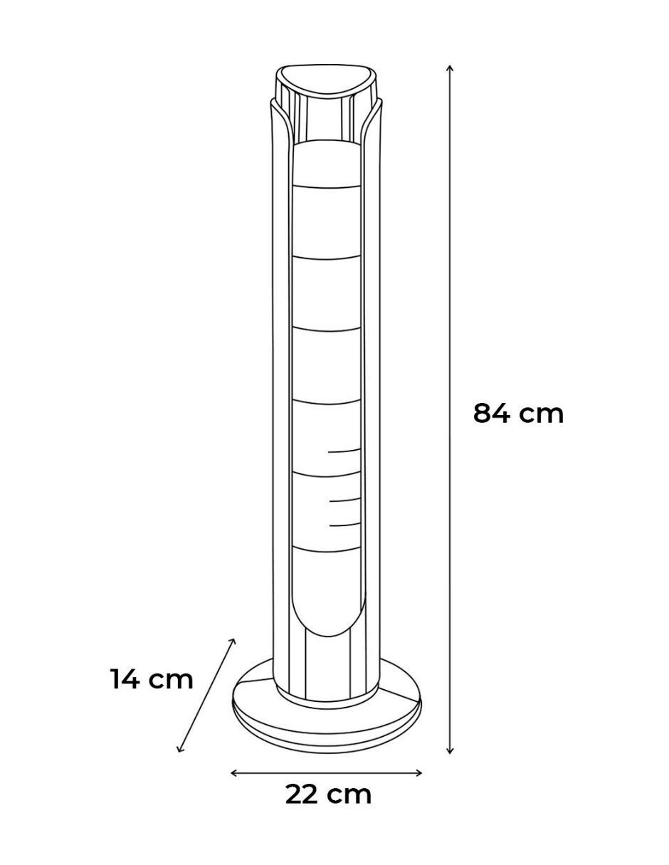 Ventilador de torre con control remoto 3 velocidades 7