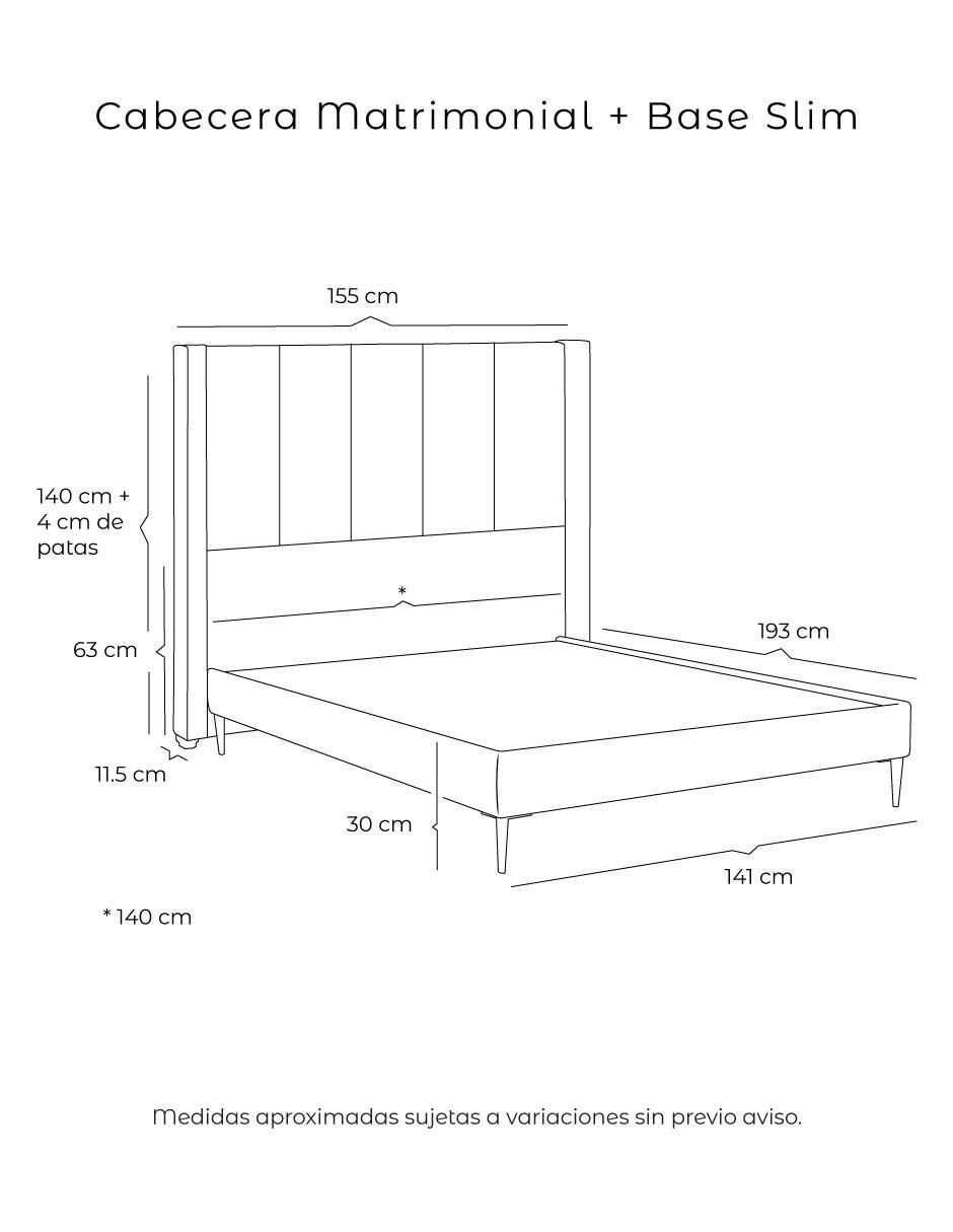 Cama Nizza Slim de madera pino