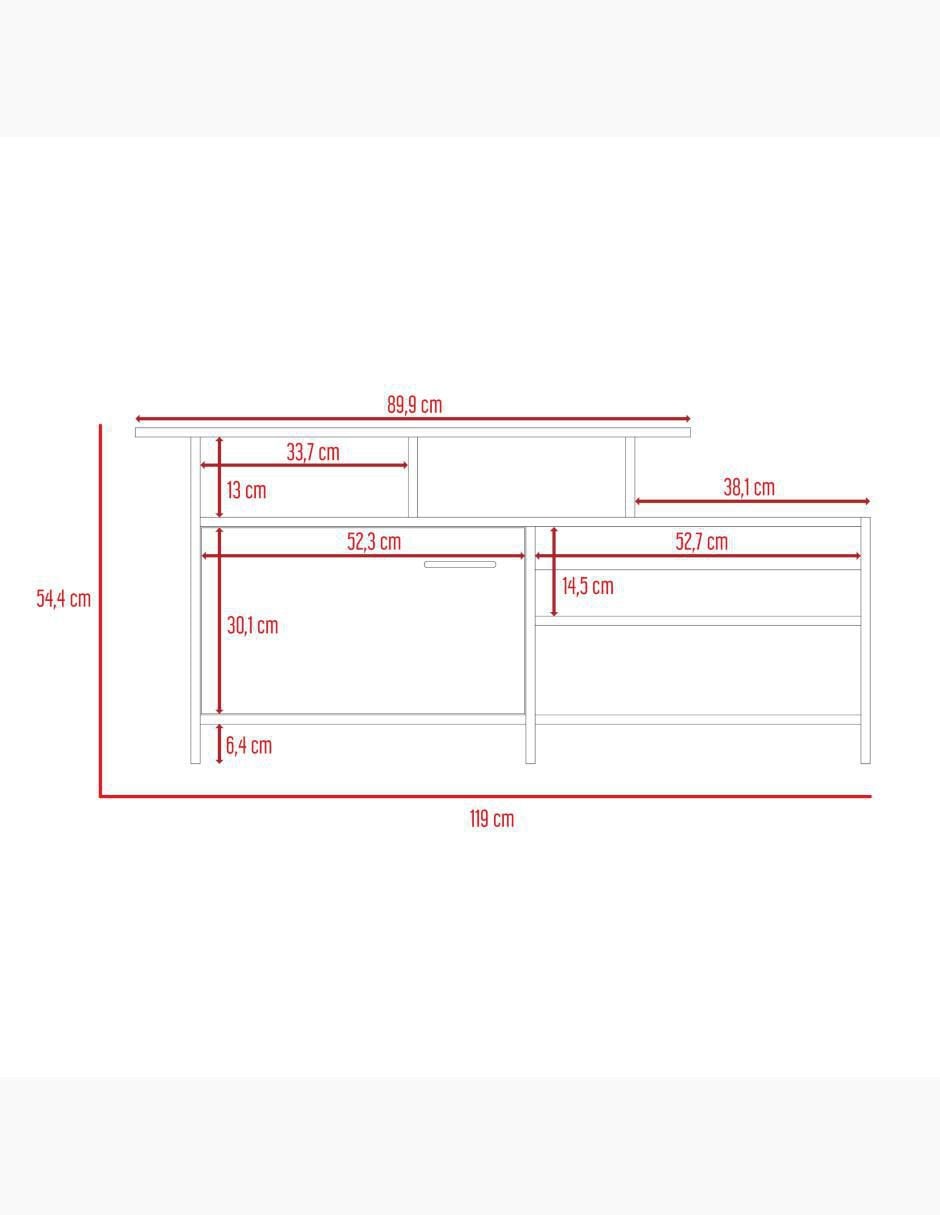 Mueble de TV armable Lima de melamina 8