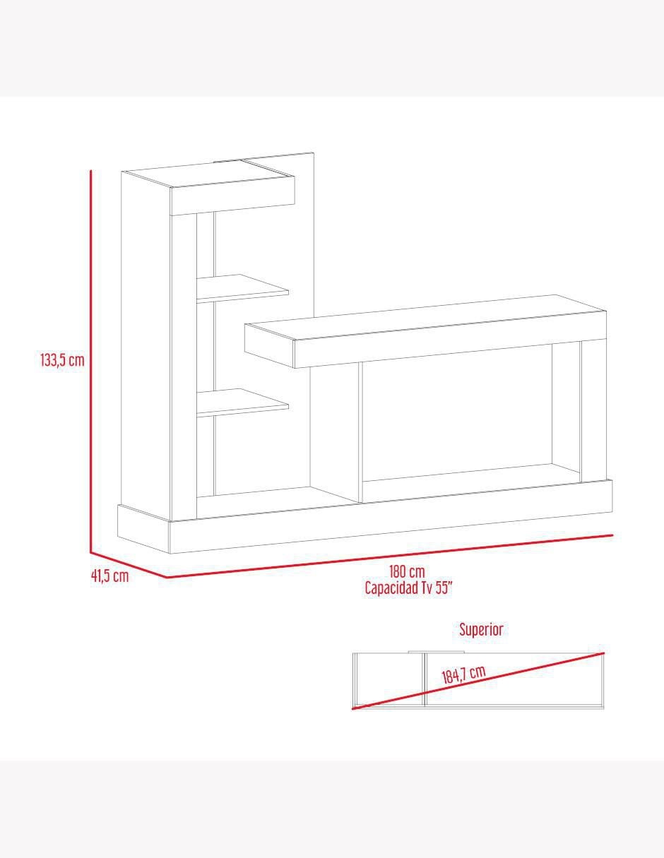 Mueble de TV armable Minotti de melamina 6