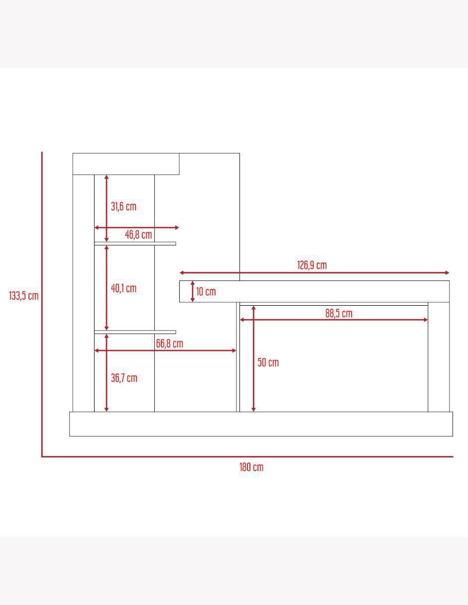 Mueble de TV armable Minotti de melamina 7