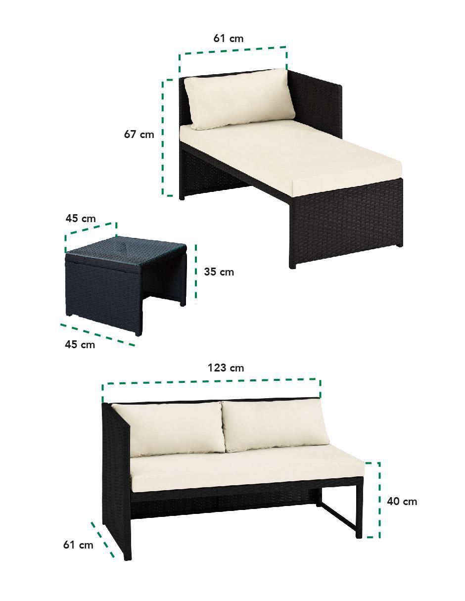Sala modular de ratán natural 8
