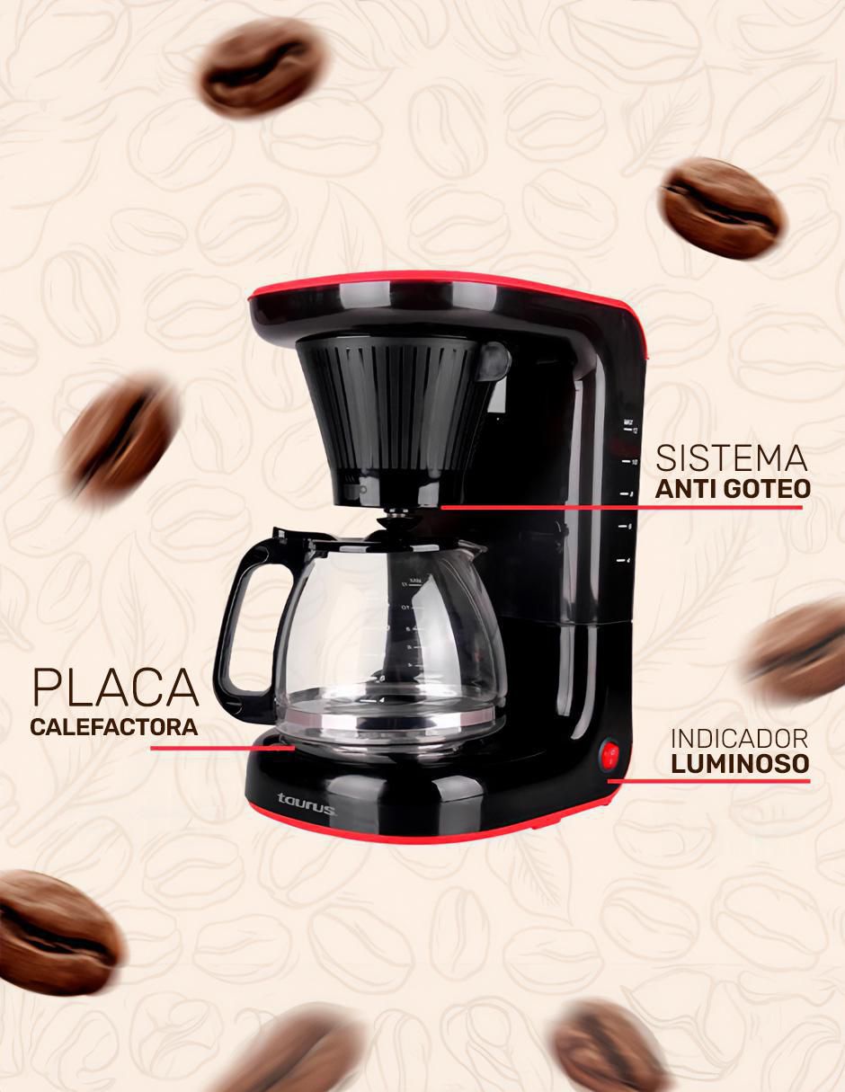 CAFETERA GOTEO ELÉCTRICA, 1.2 L, NEGRO 2