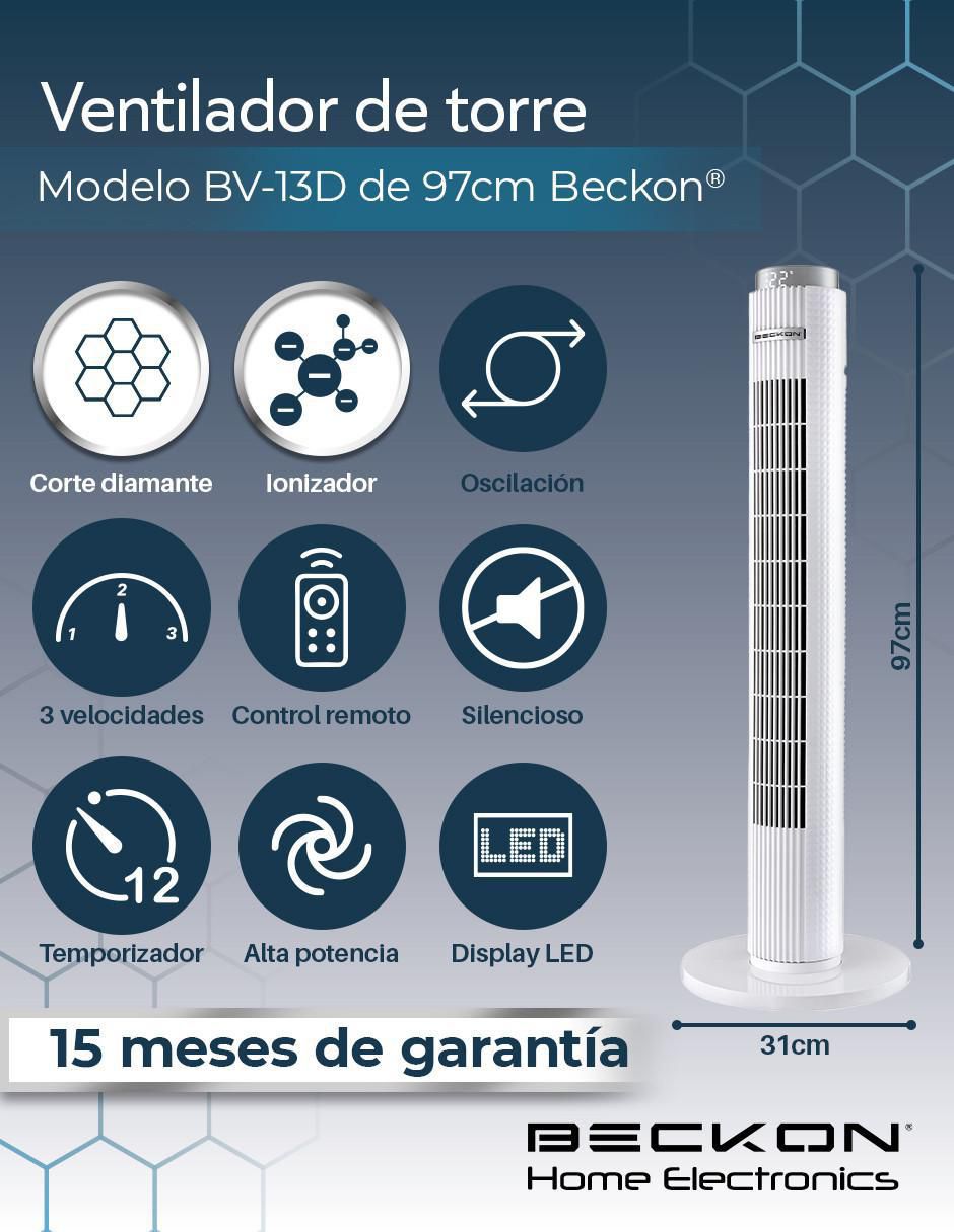 Ventilador de torre con control remoto 3 velocidades 7