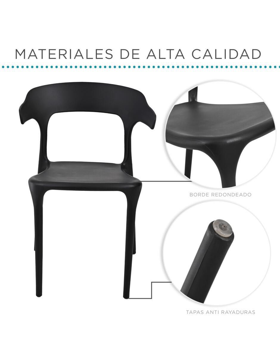 Juego de sillas 4 piezas de plástico 10