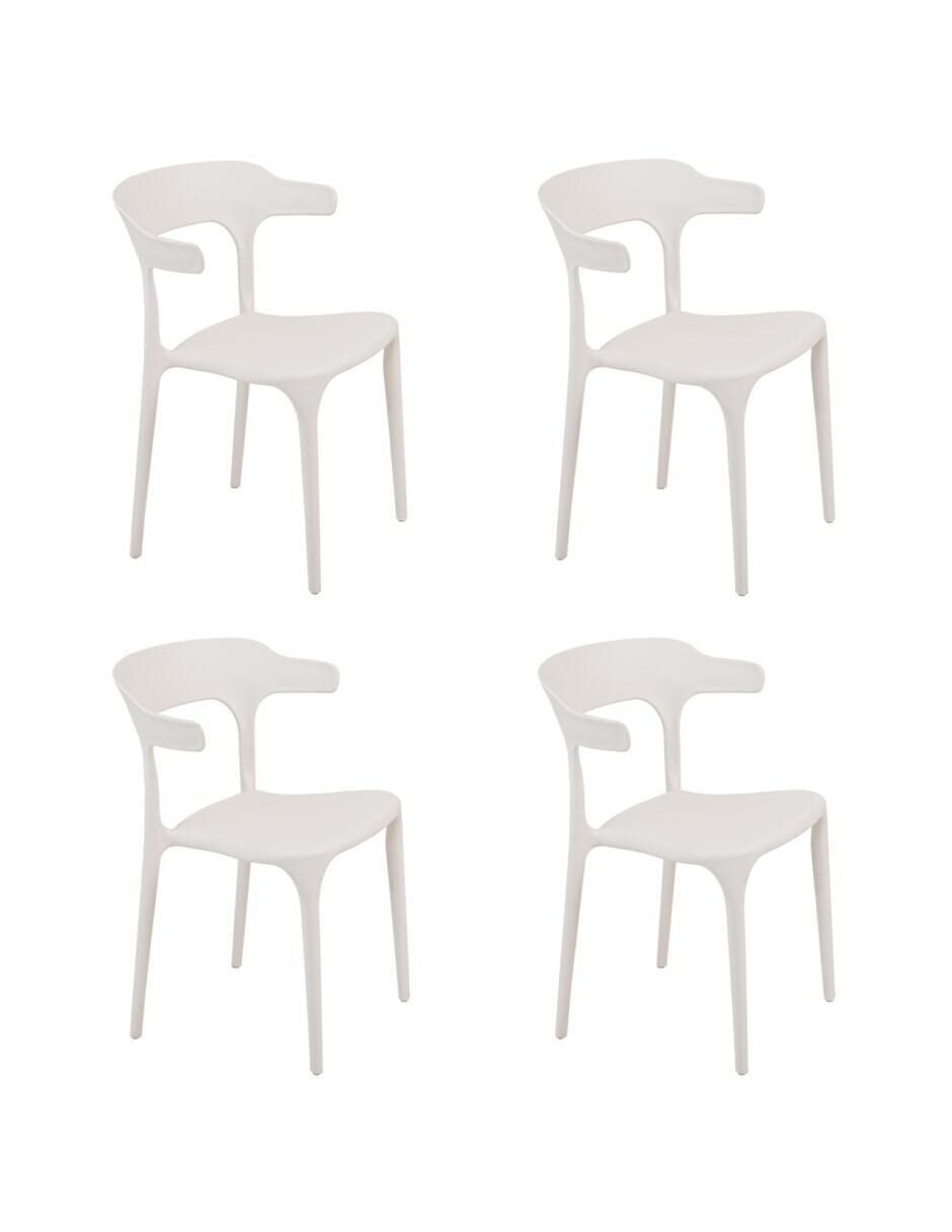 Juego de sillas 4 piezas de plástico Juego de sillas 4 piezas de plástico