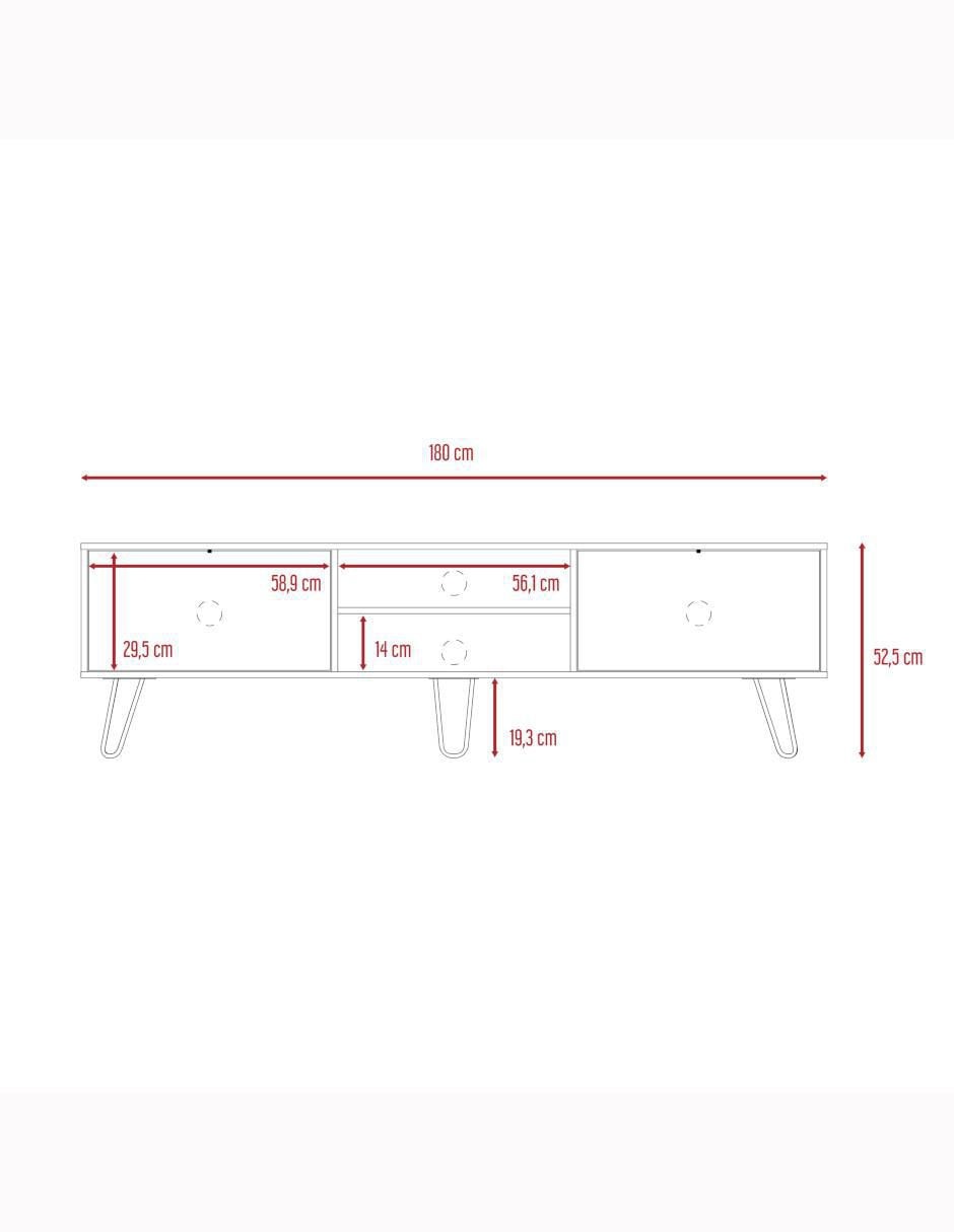 Mueble de TV armable Vassel de melamina 8